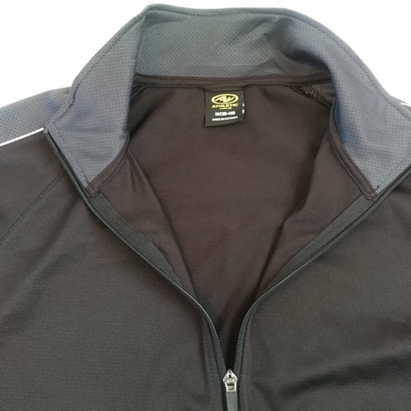 Athletic Works Mens Track Jacket Black/Grey Size M 38-40 NWT - Picture 2 of 6
